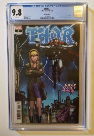 Thor 3 [2020] Donny Cates Gwen Stacy Variant Cgc 9.  8 Dale Keown