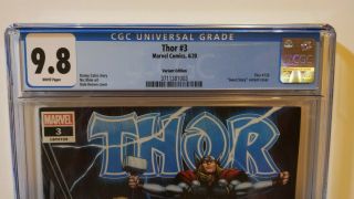 THOR 3 [2020] Donny Cates Gwen Stacy variant CGC 9.  8 Dale Keown 2