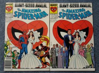 Spider - Man Giant - Sized Annual 21 (marvel / 1987) Nm Wedding Issue