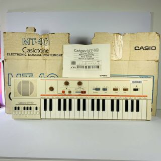 Casio Casiotone Mt - 40 80s Vintage Portable Keyboard Synthesizer W/ Box