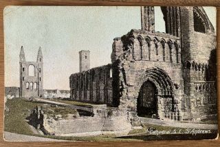 1908 St Andrews Fife Wrench Series Vintage Postcard St Andrews Postmark