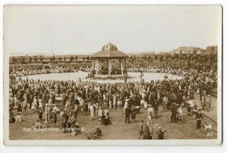 Hampshire The Bandstand Southsea Real Photo 1933 Vintage Postcard 26.  12