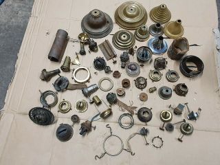 Antique Oil Lamp And Heater Parts
