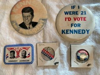 Vintage John F Kennedy Jfk Campaign Buttons