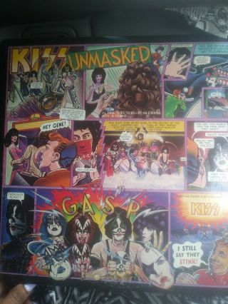 Unmasked By Kiss (vinyl,  Mar - 2014,  Universal) With Poster