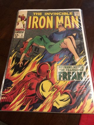 Marvel Invincible Iron Man 3 My Friend,  My Foe,  The Fearsome Freak July 1968