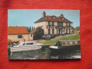 The Fisheries Inn And Canal Harefield Rare Vintage Halcyon Photograph Postcard