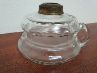 Vintage Clear Glass Finger Lamp Base.