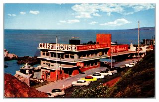 San Francisco,  Ca Cliff House Restaurant Seal Rocks Sky Tram Vintage Postcard