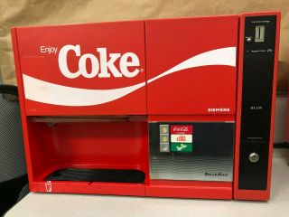 Vintage Coca Cola Siemens Breakmate Machine Ga3000 With Coin - Op Attachment Ba320