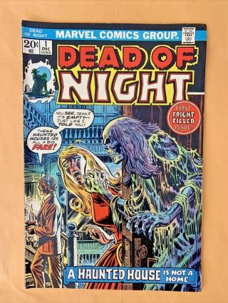 Marvel Comics Dead Of Night 1 1973 Horror (john Romita) -