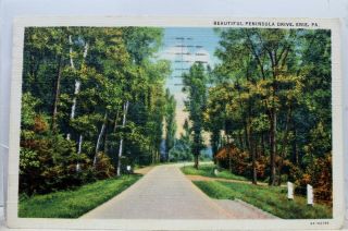 Pennsylvania Pa Erie Peninsula Drive Postcard Old Vintage Card View Standard Pc