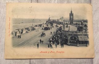 Vintage Postcard Of The Pier At Douglas
