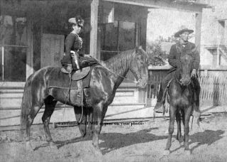 1886 Wild West Outlaw Belle Starr Captured Photo Female Jesse James - Younger Gang