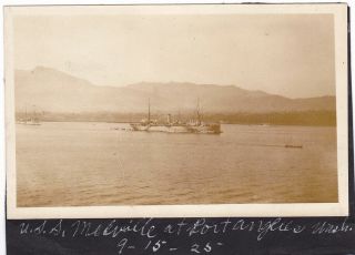 Photo 1925 Uss Melville Us Navy Ship At Port Angeles Washington