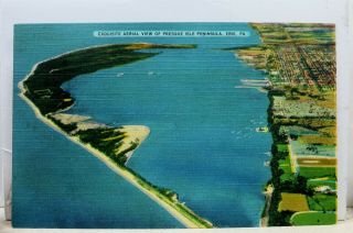 Pennsylvania Pa Erie Presque Isle Peninsula Exquisite Aerial Postcard Old View