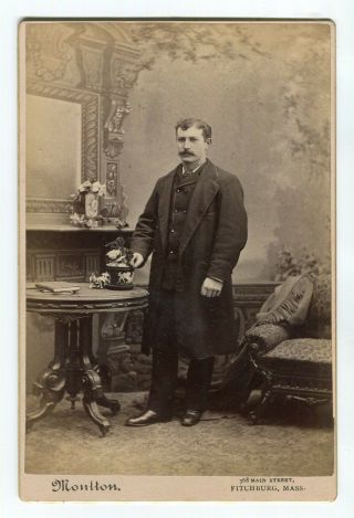 Fancy Man In Fabulous Victorian Parlor,  Furniture,  Mirror,  Accessories.