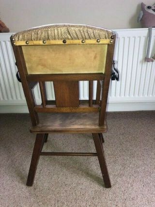 Vintage Childs Wooden High Chair 3
