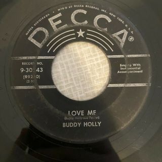 Rockabilly 45 Buddy Holly - Love Me - Decca