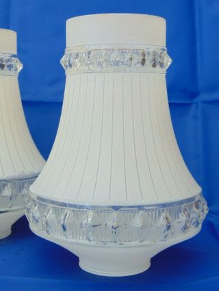 Antique Vintage French Ornate Glass Chandelier Light Shade