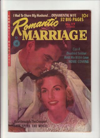 Romantic Marriage 17 Vf,  1952 Ziff Davis Comic Wedding Gv=$110