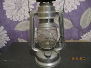Vintage Metal & Glass Meva Hurricane Paraffin Lantern (b)