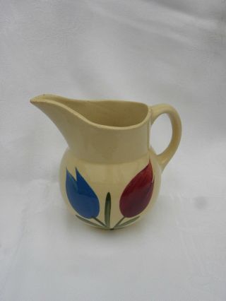 Extremely Rare Vintage Watt Pottery Tulip Pitcher 15
