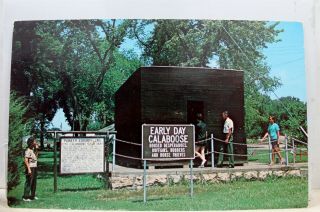 Kansas Ks Council Grove Early Day Calaboose Santa Fe Trail Postcard Old Vintage