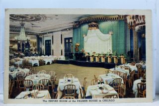 Illinois Il Chicago Palmer House Empire Room Postcard Old Vintage Card View Post