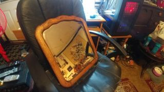 Vintage oak mirror 2