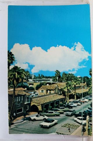 California Ca Palm Springs Plaza Desert Resort Postcard Old Vintage Card View Pc