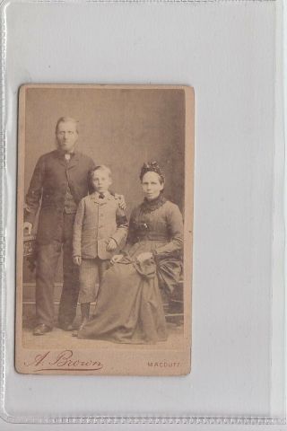 Cdv Showing Couple With Young Boy With Black Armband On By A Brown,  Macduff
