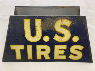 Rare Vintage U.  S.  Tires Metal Display Stand Early Design