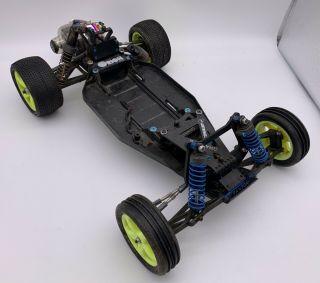 Vintage Team Losi 1/10 2wd Buggy Rolling Chassis Rc Car W/ Servo & Epic Motor