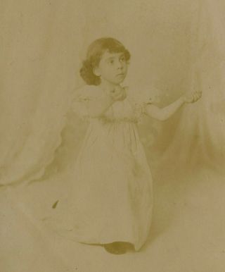 Antique Photo Cabinet Card Cute Little Girl Id Fashion By Wendt York