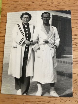 Vintage 1920’s Snapshot Photos Photograph Couple In Robes Fashion