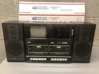 Sound Design Vintage Ghetto Blaster Boom Box With Tv Sound Design 4873 Rare 1986