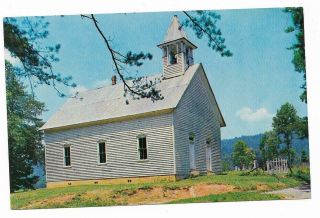 Vintage Tennessee Postcard Cades Cove Smoky Mountains Methodist Church