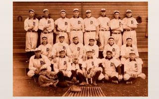 1907 Detroit Tigers Team Photo,  Ty Cobb,  World Series,  Hall Of Fame Champions
