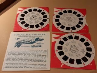 Usa California Viewmaster 1956 Marineland Of The Pacific 224 3 Reels,  Sleeves