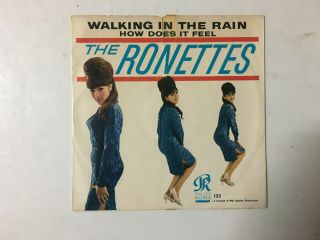 The Ronettes 45 Picture Sleeve Roulette 123 Walking In The Rain & How Does It Fe