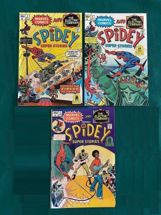 Spidey Stories 3,  4 And 5 Very Fine,  (8.  5) Or Better - White Pages