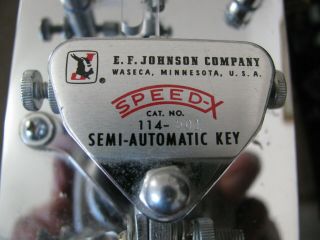 Vintage SPEED - X EF Johnson Bug Semi - Automatic Key Morse Code Amateur Ham Radio 2