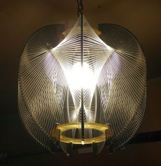 Vintage String Mid - Century Modern Pendant Light Swag Lamp Hanging Mcm
