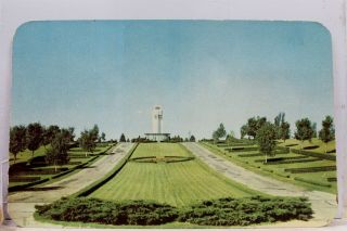 Iowa Ia Sioux City Memorial Park Cemetery Singing Tower Postcard Old Vintage Pc