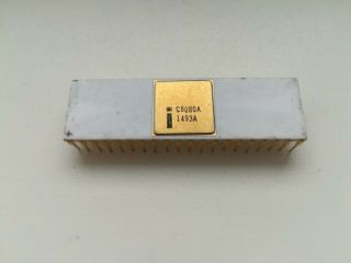 Intel C8080a C8080 7629 Rare Vintage Cpu Gold,  Year 1976
