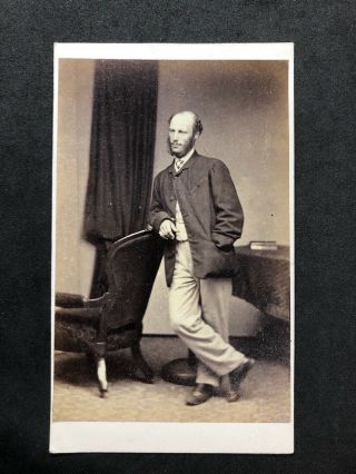 Victorian Carte De Visite Cdv: Gentleman: Earl: Worcester: Plain Coat