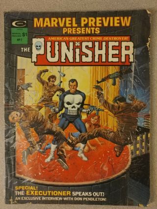 Marvel Preview 2 Key 1st Punisher Origin 1975 Marvel Bronze Age