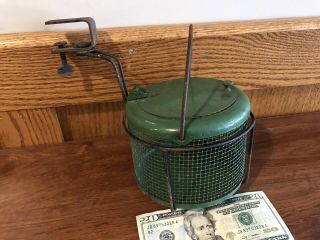 Rare Old Antique Live Cricket Bait Box Fishing Boat Mount Tackle Fish Lure Cage