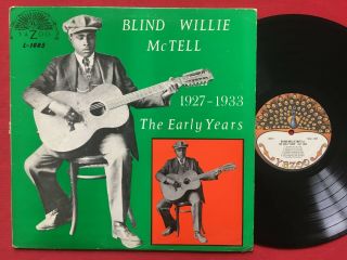 Blind Willie Mctell The Early Years 1927 - 1933 Lp Yazoo L - 1005 Country Blues